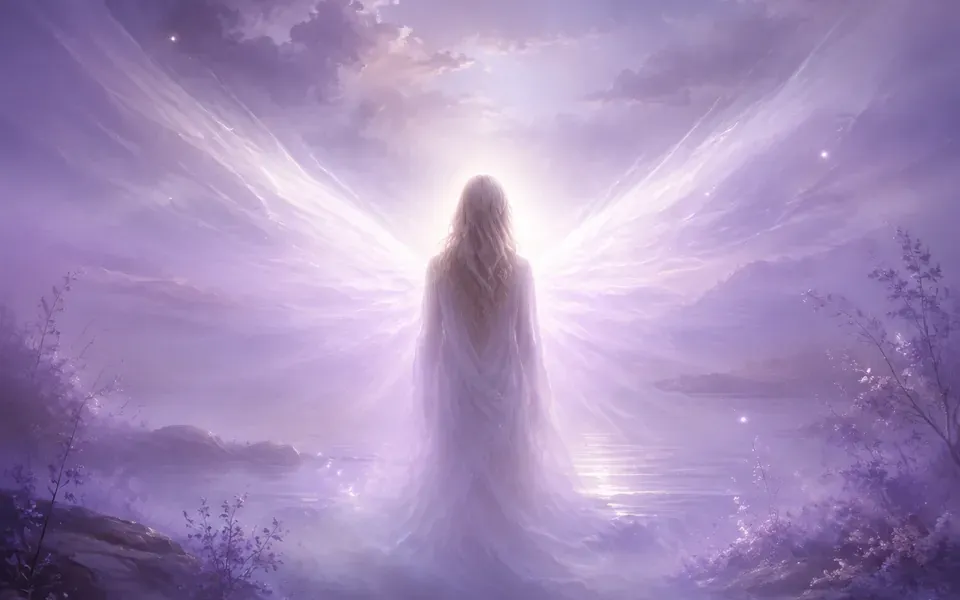 Illustration symbolique de l'ange Lauviah (17e)