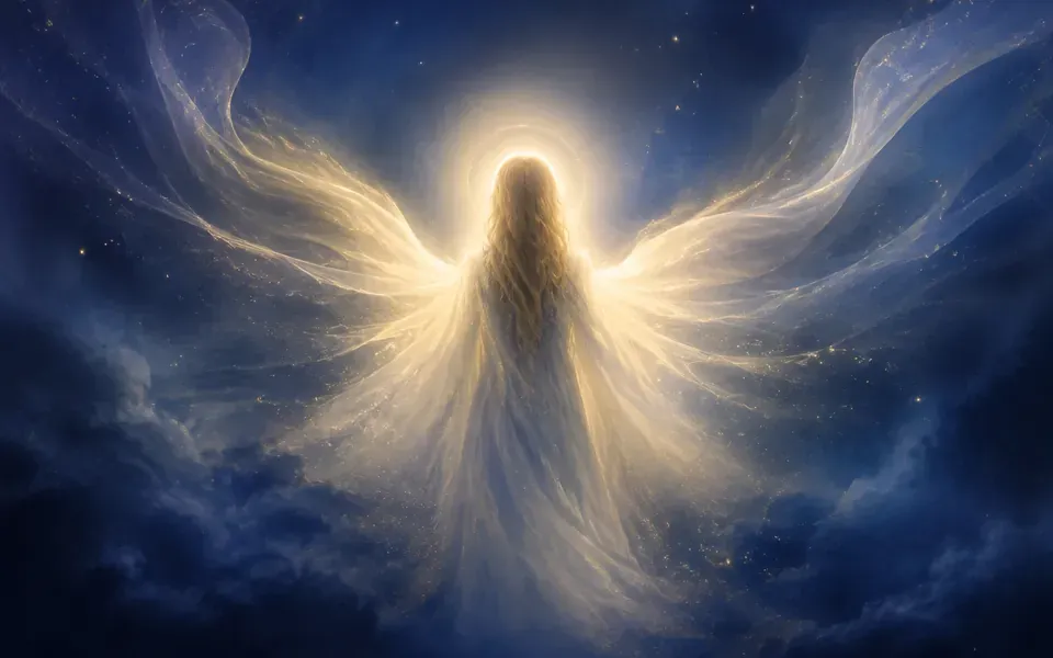 Illustration symbolique de l'ange Rehael