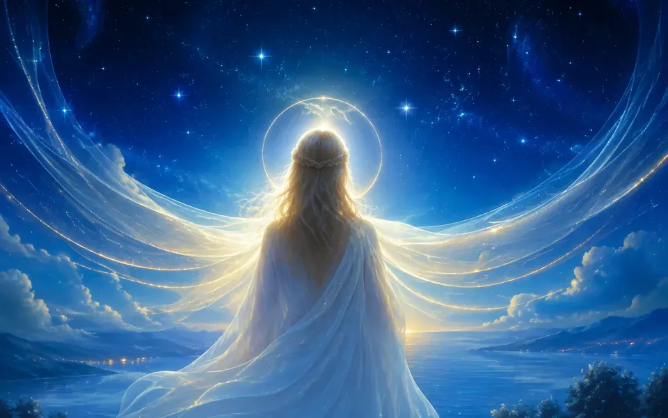Illustration symbolique de l'ange Reyiel