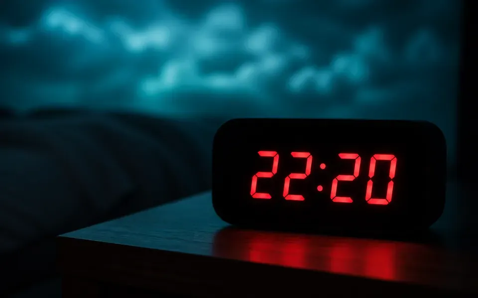 Reveil numerique affichant 22h20