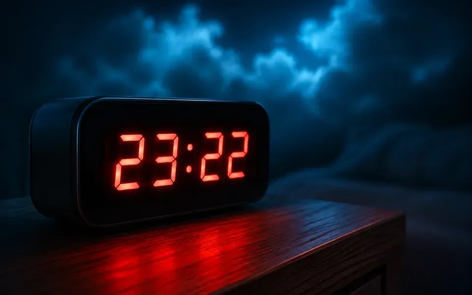 Reveil numerique affichant 23h22