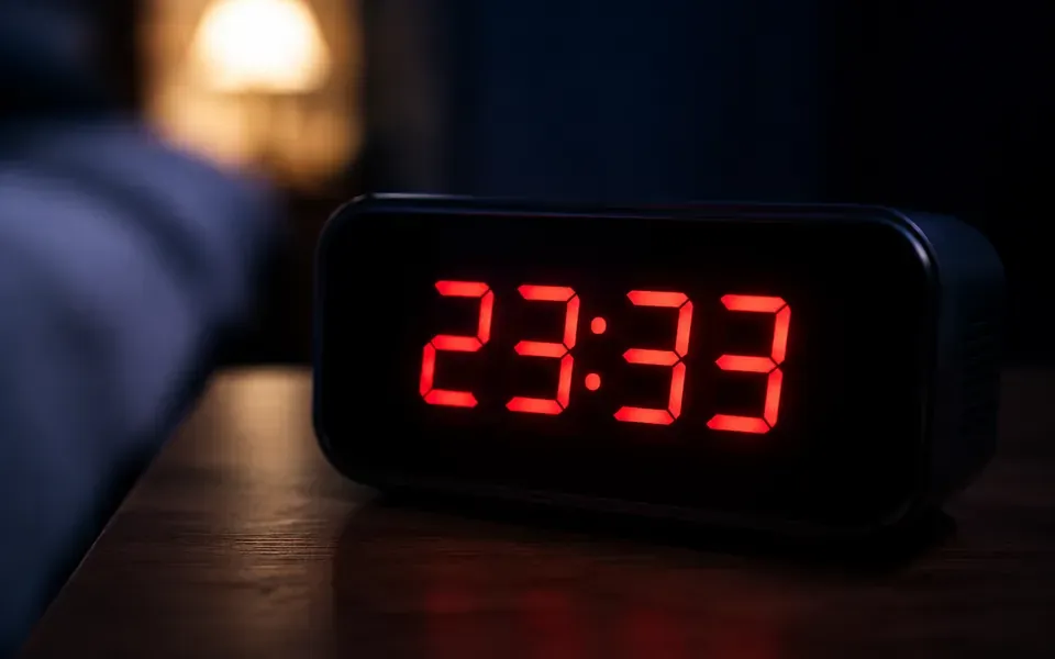 Reveil numerique affichant 23h33